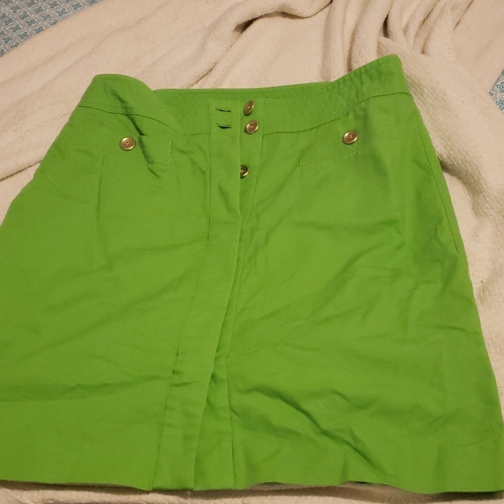 Talbots lime green skirt